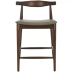 Elbow Counter Stool - BST3302A - Olive/Espresso - Safavieh
