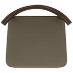 Sgabello rotondo Olive & Espresso, schienale basso senza braccioli con poggiapiedi, 1 posto
