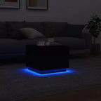 Tavolino da caffè LED quadrato bianco e nero, 1–2 persone (50 cm)