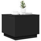 Tavolino da caffè LED quadrato bianco e nero, 1–2 persone (50 cm)