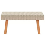 Tavolino da esterno rettangolare beige e nero, 1 pezzo