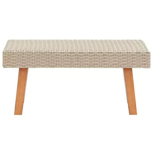 Tavolino da esterno rettangolare beige e nero, 1 pezzo