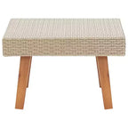 Tavolino da esterno rettangolare beige e nero, 1 pezzo