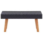 Tavolino da esterno rettangolare beige e nero, 1 pezzo