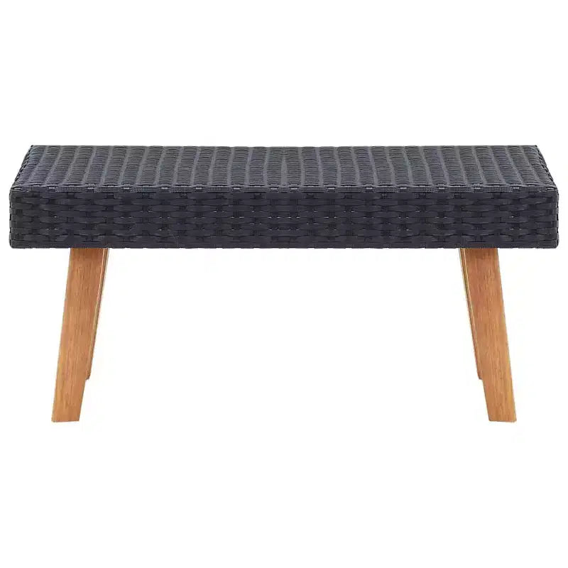 Tavolino da esterno rettangolare beige e nero, 1 pezzo