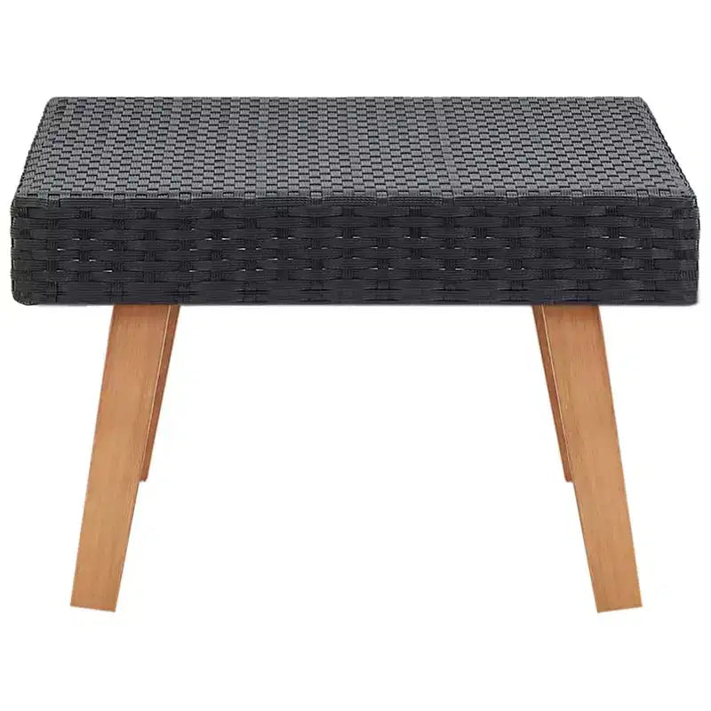 Tavolino da esterno rettangolare beige e nero, 1 pezzo