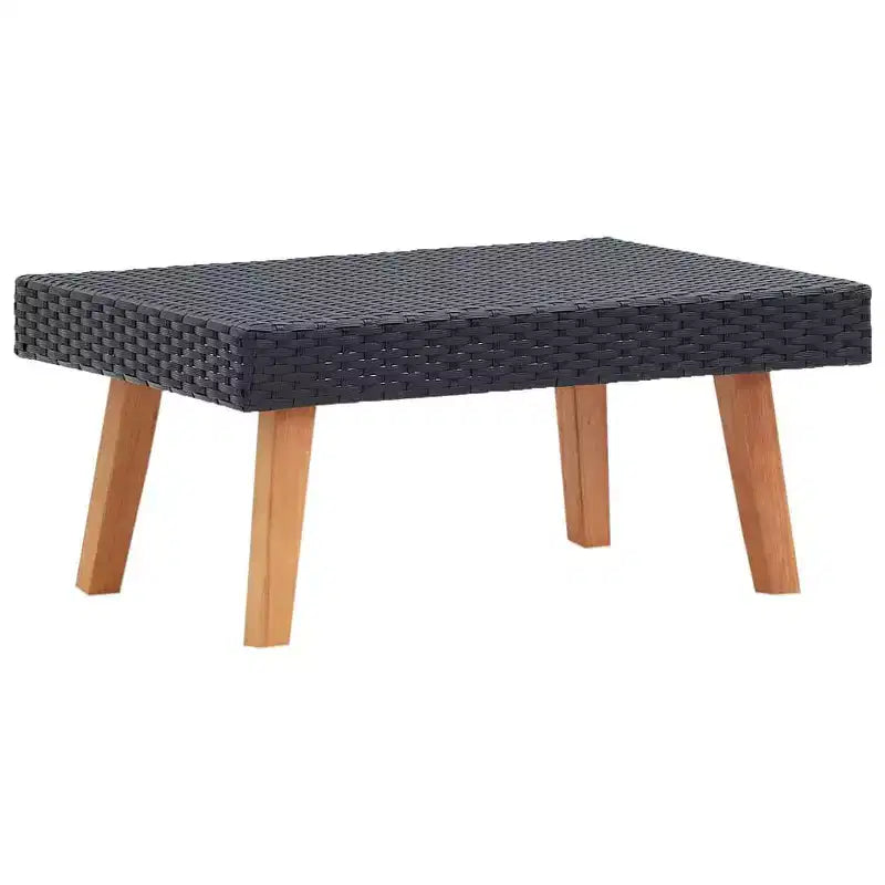 Tavolino da esterno rettangolare beige e nero, 1 pezzo