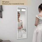 Specchio Bianco a Figura Intera da Appendere alla Porta o alla Parete, 122 x 41 cm, 1 Persona