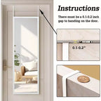 Specchio Bianco a Figura Intera da Appendere alla Porta o alla Parete, 122 x 41 cm, 1 Persona