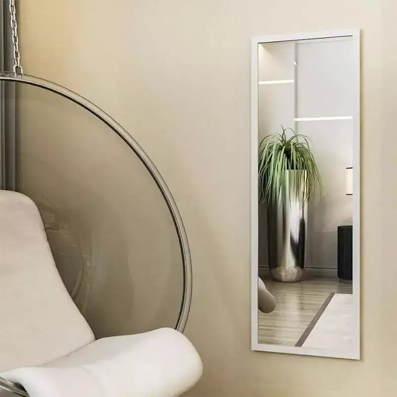 Specchio Bianco a Figura Intera da Appendere alla Porta o alla Parete, 122 x 41 cm, 1 Persona