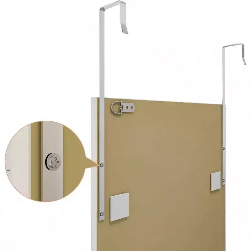 Specchio Bianco a Figura Intera da Appendere alla Porta o alla Parete, 122 x 41 cm, 1 Persona