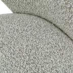 Sedia da pranzo in tessuto bouclé beige/grigio, schienale curvo, senza braccioli, set da 6