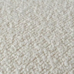 Sedia da pranzo in tessuto bouclé beige/grigio, schienale curvo, senza braccioli, set da 6