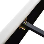 Letto Matrimoniale a Piattaforma Queen in Velluto Beige per 2 – Porte USB, Prese e Contenitore