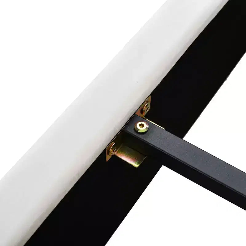 Letto Matrimoniale a Piattaforma Queen in Velluto Beige per 2 – Porte USB, Prese e Contenitore