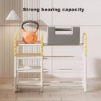Scaffale portaoggetti bianco a 4 ripiani per bambini con 8 contenitori rimovibili, per 1+ bambino