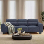 89 inch living room sofa, 3-seater sofa with wide armrests and deep seats, comfortable 3-layer sofa, sofa with detachable and washable lid