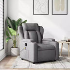 Poltrona reclinabile singola panna/grigio scuro con braccioli – 1 posto