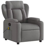 Poltrona reclinabile singola panna/grigio scuro con braccioli – 1 posto