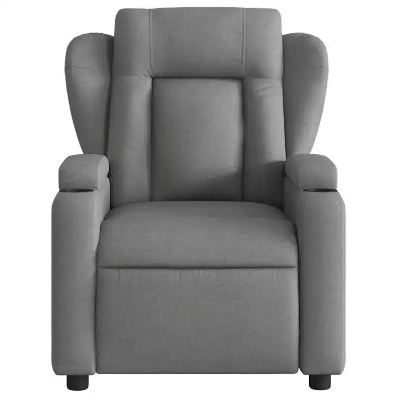 Poltrona reclinabile singola panna/grigio scuro con braccioli – 1 posto