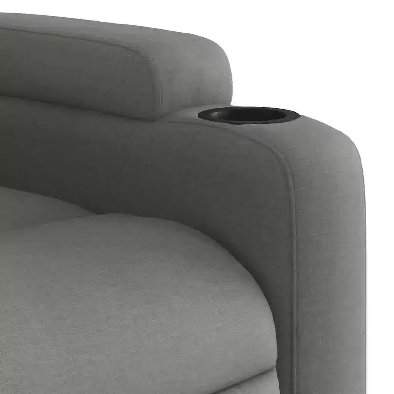 Poltrona reclinabile singola panna/grigio scuro con braccioli – 1 posto