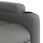 Poltrona reclinabile singola panna/grigio scuro con braccioli – 1 posto