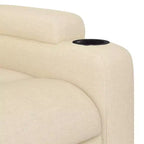 Poltrona reclinabile singola panna/grigio scuro con braccioli – 1 posto