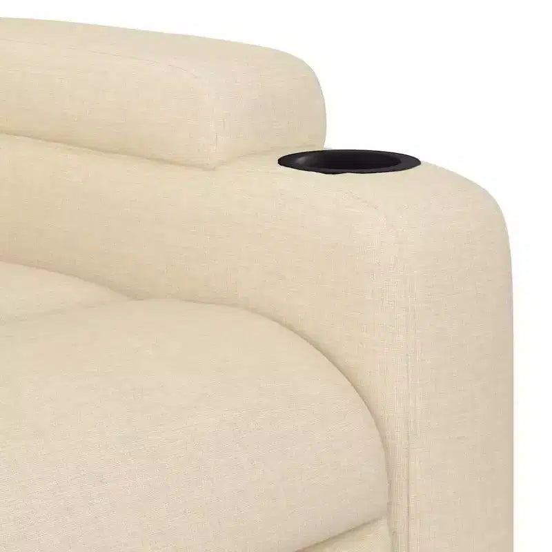 Poltrona reclinabile singola panna/grigio scuro con braccioli – 1 posto