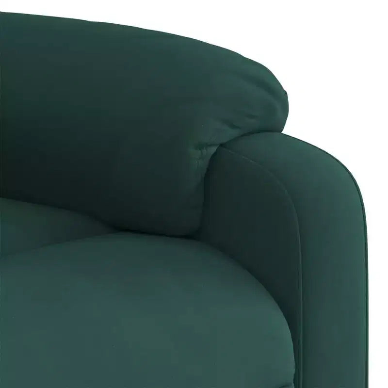 Poltrona reclinabile massaggiante in velluto – Nera / Grigio scuro / Verde scuro / Grigio chiaro, Posto singolo