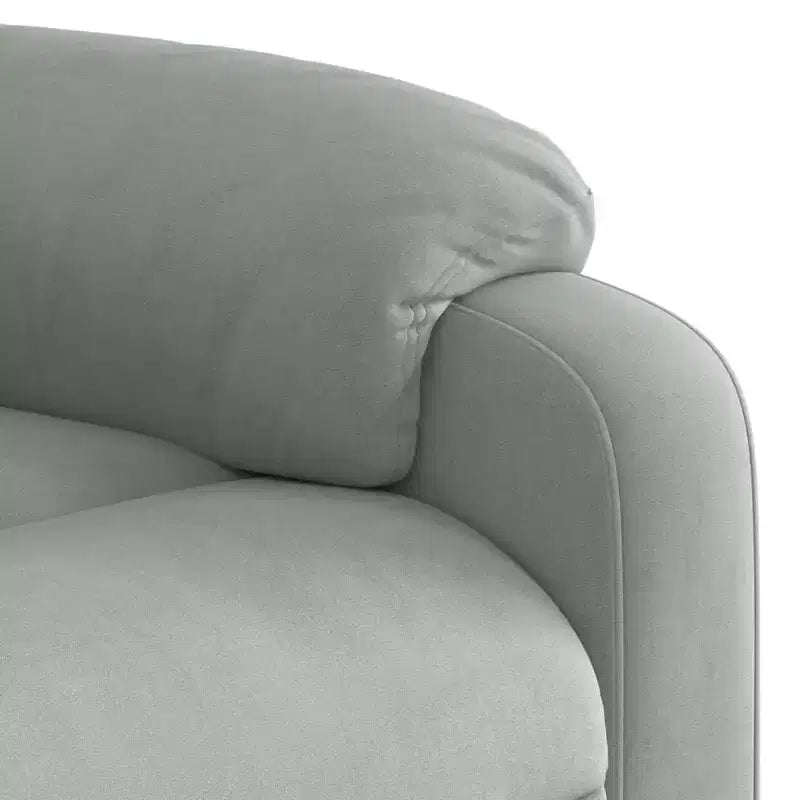 Poltrona reclinabile massaggiante in velluto – Nera / Grigio scuro / Verde scuro / Grigio chiaro, Posto singolo