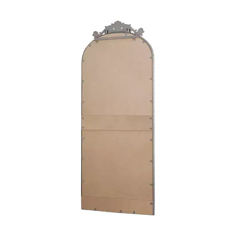 Specchio a parete a figura intera ad arco Argento / Argento anticato, 1 persona, 58" x 24"