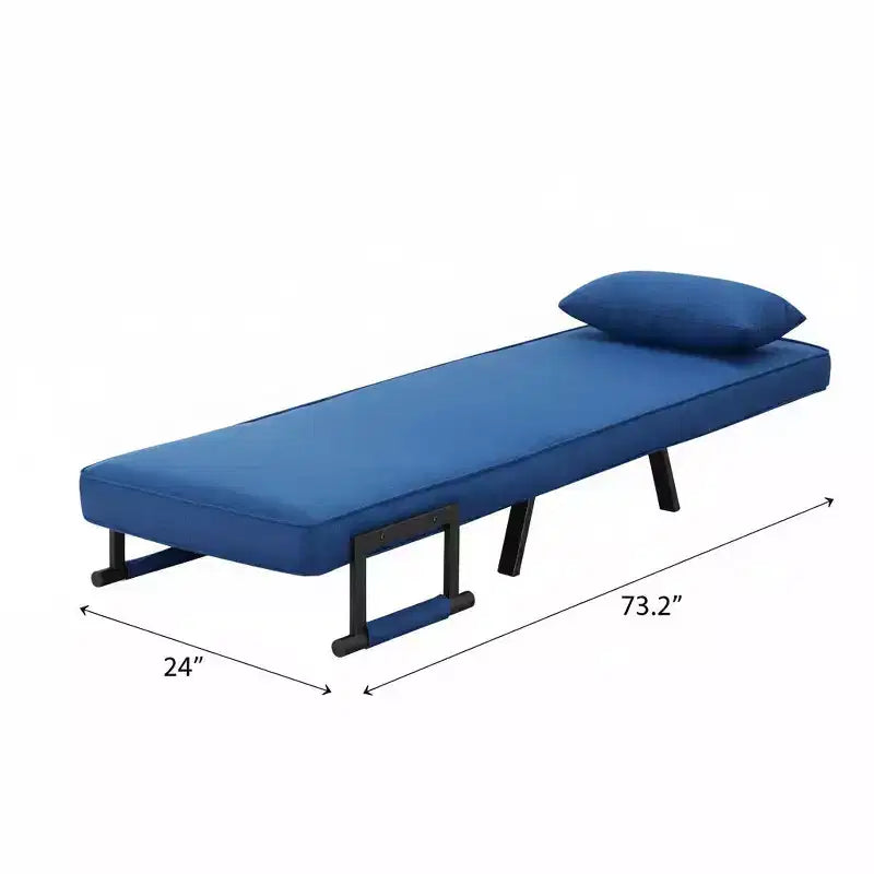 Divano Letto Convertibile Grigio 4 in 1, 2 Posti