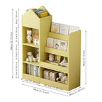 Libreria Bianca a Scomparti Frontali per Bambini con Contenitore – 6 Scomparti, 2 Cesti, per 1 Bambino di età 3+