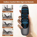 Telaio letto regolabile nero con massaggio e luce LED | Queen / Twin XL | 2 persone