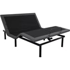 Telaio letto regolabile nero con massaggio e luce LED | Queen / Twin XL | 2 persone