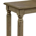 Tavolo console a 2 ripiani in quercia anticata/bianco anticato, da assemblare in 1 persona