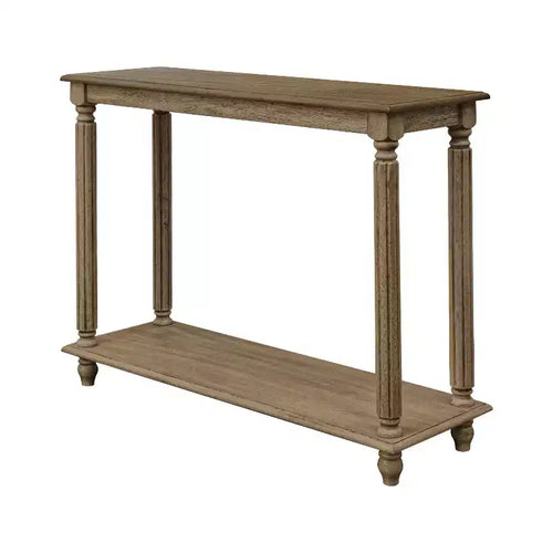 Galano Wood 2-Tier Farmhouse Console Table 35.4 W  11.8 D  30.2 H