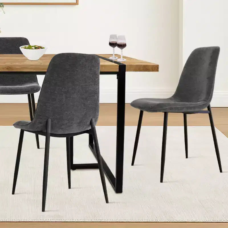 Set da pranzo rettangolare 5 pezzi – 4 posti, sedie imbottite