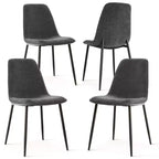 Set da pranzo rettangolare 5 pezzi – 4 posti, sedie imbottite