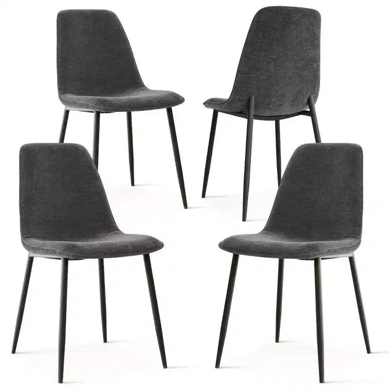 Set da pranzo rettangolare 5 pezzi – 4 posti, sedie imbottite