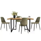 Set da pranzo rettangolare 5 pezzi – 4 posti, sedie imbottite