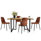 Set da pranzo rettangolare 5 pezzi – 4 posti, sedie imbottite