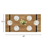 Set da pranzo rettangolare 5 pezzi – 4 posti, sedie imbottite