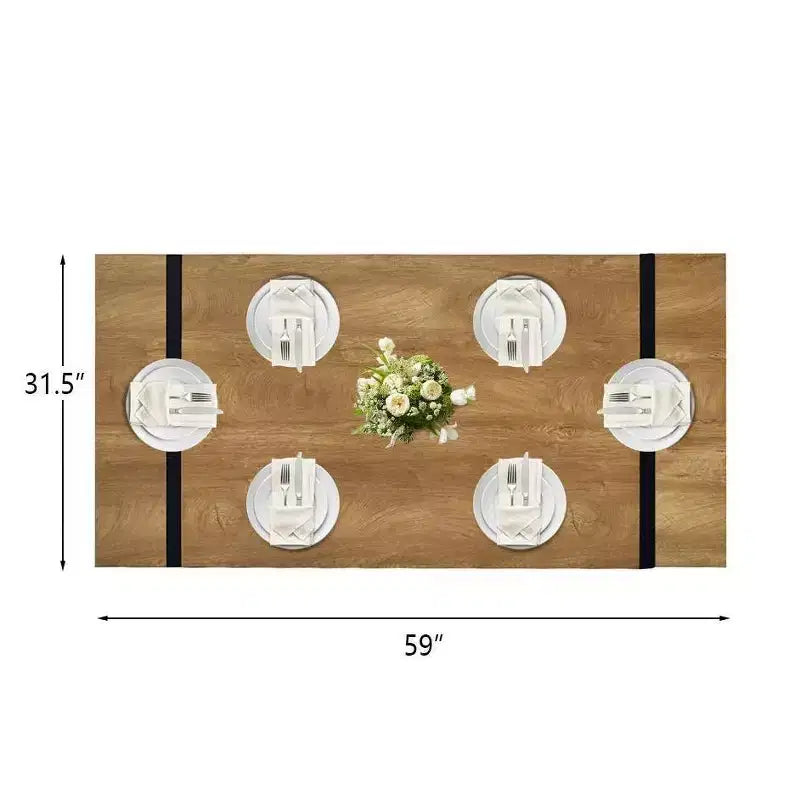 Set da pranzo rettangolare 5 pezzi – 4 posti, sedie imbottite