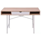 Scrivania in Rovere e Bianca con Cassetto, 1 Posto
