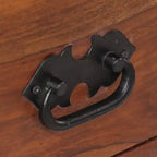 Scrivania in Legno Marrone Scuro e Pelle, 1 Posto