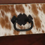 Scrivania in Legno Marrone Scuro e Pelle, 1 Posto
