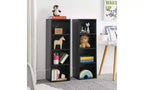 Libreria stretta a 8 ripiani, armadio portaoggetti verticale con ripiani regolabili (Nero/Grigio/Bianco)