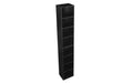 Libreria stretta a 8 ripiani, armadio portaoggetti verticale con ripiani regolabili (Nero/Grigio/Bianco)
