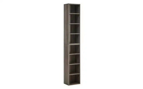 TUYOHW 8-Tier Tall Bookshelves,Narrow Cube Storage Cabinet,Display Bookshelf with Adjustable Shelves,Vertical Bookcases for Living Room,Office